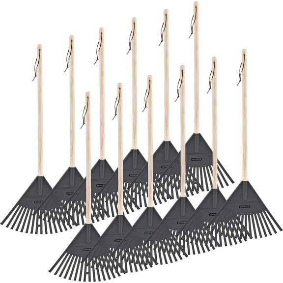 12 Pack Kids Rake, Grey