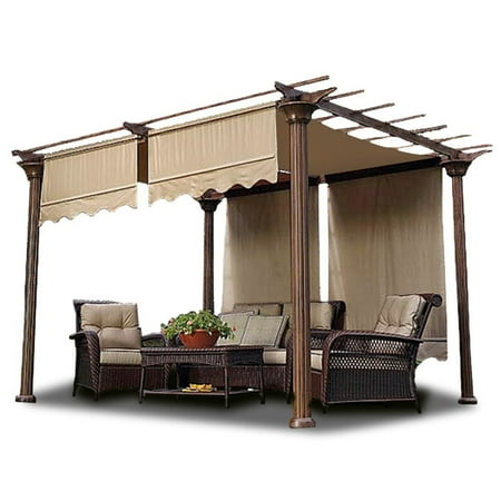 

EEPHO 2pcs 15.5x4Ft Pergola Canopy Replacement Cover Beige