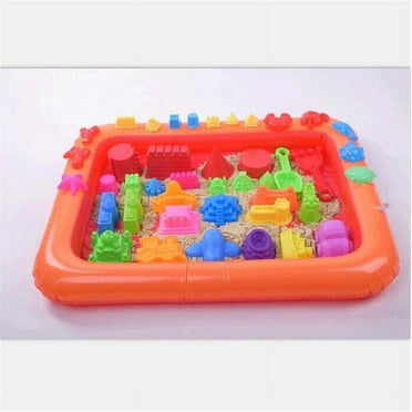 Inflatable Sand Tray Plastic Table Children Kids Indoor Playing Sand Clay Toys,