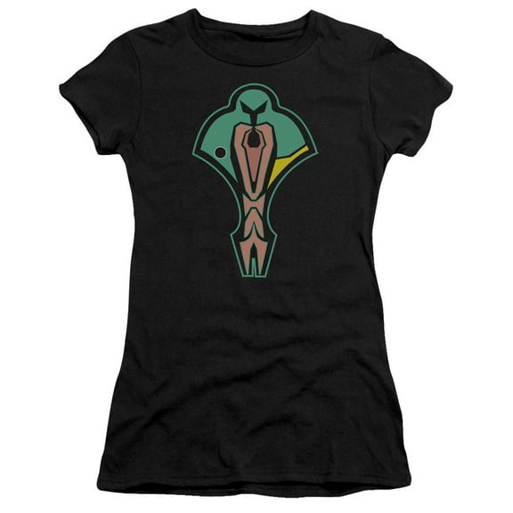 Star Trek Cardassian Logo Junior Women's Sheer T-Shirt Black