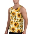 thumbnail image 2 of Fuzoiu Scottish Plaid Sunflower Print Men's Workout Tank Tops,Sleeveless Gym Shirt Quick Dry,Fitness Bodybuilding T-Shirt,Muscle Athletic Workout Tee-XX-Large, 2 of 7