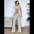 thumbnail image 4 of Conjunto de 2 Piezas A Rayas para Mujer, Camiseta de Corta, Pantalón , Conjunto de Estar por Casa A Juego con Bolsillos. y Negro L, 4 of 10