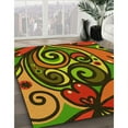 thumbnail image 3 of Ahgly Company Machine Washable Indoor Round Transitional Dark Golden Rod Brown Area Rugs, 8' Round, 3 of 7