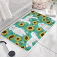 thumbnail image 3 of White Poodle Dog and Sunflowers Flannel Non Slip Door Rugs,Washable Door Mats Indoor,Decorative Door Mats,Dirt-Resistant and Absorbent Doormat for Entrance,Bedroom,Kitchen,Bathroom,31.5x17in(80x43cm), 3 of 4