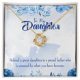 thumbnail image 4 of To My Daughter Behind Great Daughter From Dad Infinity Knot Necklace Message Card, 4 of 7