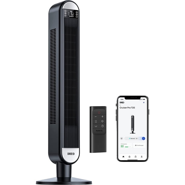 Ventilador de torre Dreo Smart de 42 pulgadas con oscilación de 90° para el hogar