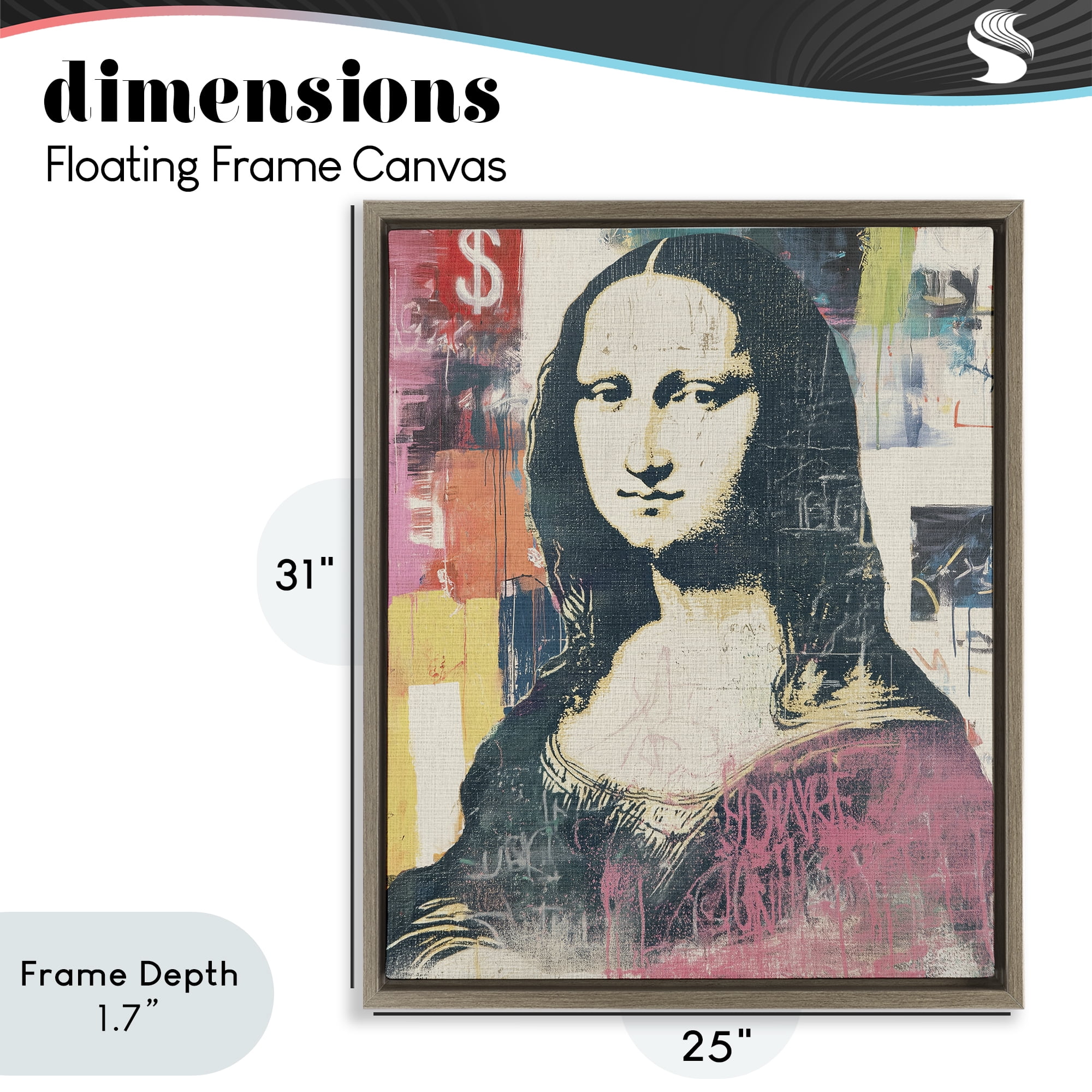 Stupell Industries Urban Renaissance Portrait Brown Framed Floater Canvas Wall Art, design by Svetlana Aleynikova