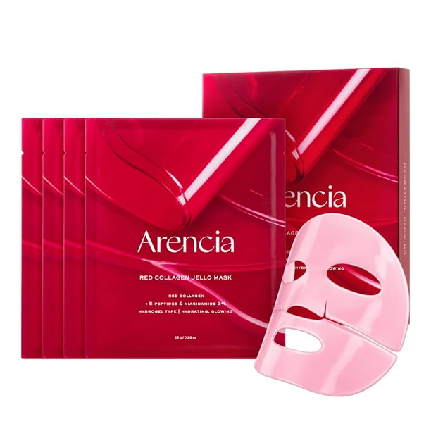 Mascarilla facial ARENCIA Red Collagen Jello Plump & Hydrating x4