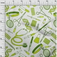 thumbnail image 3 of oneOone Cotton Poplin Twill Light Green Fabric Tool Diy Clothing Quilting Fabric Print Fabric By Yard 56 Inch Wide, 3 of 6