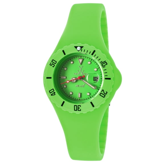 Jy24gr Women's Jelly Neon Green Silicone And Dial Watch