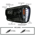 thumbnail image 3 of Spec-D Tuning Black Smoke Projector Headlights w/ LED Compatible with 2002-2009 Chevy Trailblazer, Left + Right Pair Headlamps Assembly, 3 of 7