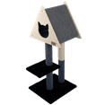 thumbnail image 1 of Teepee Hideout - Deluxe 2-Level Cat Tree (Grey & Black), 1 of 2