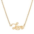 thumbnail image 2 of Collar de cadena de letra jinwen Coraje Amor Fe Oro, 2 of 8