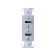 thumbnail image 2 of C2G 39875 Dual HDMI Pass Through Decorative Wall Plate, Aluminum, 2 of 4