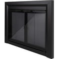 thumbnail image 4 of Pleasant Hearth Clairmont Fireplace Screen and Bi-Fold Track-Free Smoked Glass Doors - Black, 4 of 10