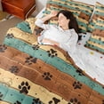 thumbnail image 4 of Homewish Vintage Puppy Paws 7 Pieces Full Size Bedding Sets,Rustic Farmhouse Cabin Full Size Bed in a Bag,Brown,Polkadot Reversible, 4 of 8