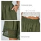thumbnail image 5 of Pantalones cortos casuales con cintura elástica, pantalones cortos holgados con doble bolsillo y encaje de cintura alta para mujer, pantalones cortos holgados de cintura alta, estética elegante, 5 of 6