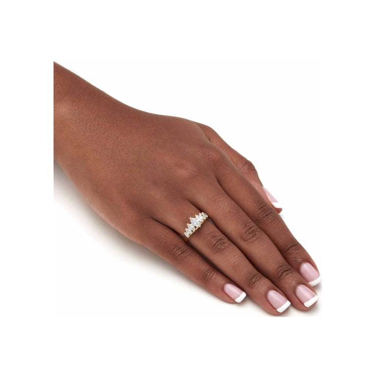 PalmBeach Jewelry Marquise CZ Ring, Gold or Platinum Plated photo 4