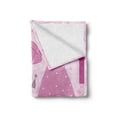 thumbnail image 2 of Heels and Dresses Soft Flannel Fleece Blanket, Paris Fashion Atelier French Boutique Feminine Glamor Eiffel, Cozy Plush for Indoor and Outdoor Use, 50" x 60", Baby Pink Mauve Magenta, by Ambesonne, 2 of 6