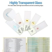 LAKWAR Microscope Slides, 120PCs Prepared Microscope Slides with Specimens for Kids Microbiology,Disc for Microscope Cells