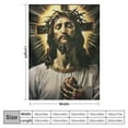 thumbnail image 4 of Chilfamy  Sacred Heart Jesus Christ Throw Blanket Ultra-Soft Micro Blanket Movies Blanket for Bed Couch Living Room White, 4 of 6
