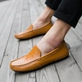 thumbnail image 7 of Men's Casual Fashion Leather Shoes Comfortable Lazy Loafers Outdoor Driving Work, 7 of 7