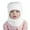 White, variant on Cozy Winter Hooded Scarf Hat for Children Boys Girls Soft Knit Cold Weather