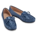 thumbnail image 2 of Collections Etc Woven Textured Padded Insoles Slip-On Loafers, 2 of 4