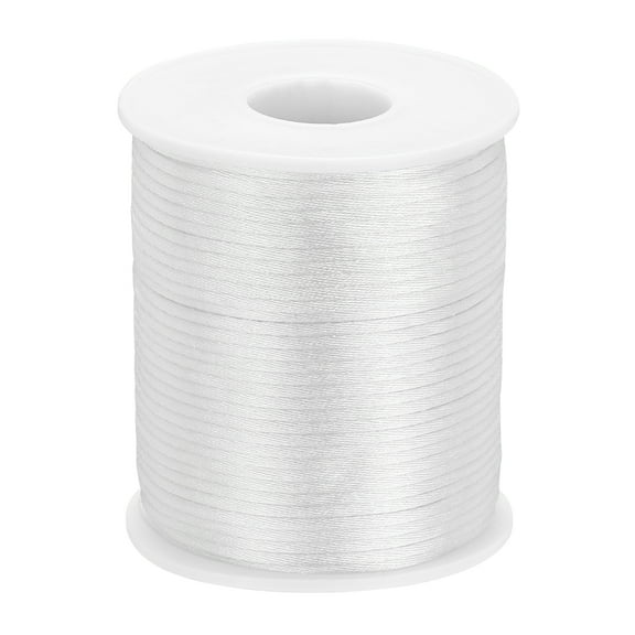 Uxcell Nylon String Cord 2mm x 55 Yards Thread Twine String Beading Cord,White