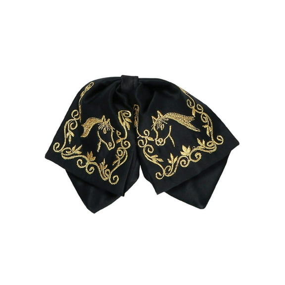Mexican Charro Bow Tie 100% Polyester Black/Gold 600148