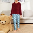thumbnail image 6 of Susaid Blue Fish Scale Texture Print Soft Teen Sleep Pants, Long Pajama Bottoms with Two Pockets and Elastic Waist, Designed for Ages 5-16-Small, 6 of 6