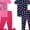 Pink-Navy, variant on Big Girls Four-Piece Pajama Set, Female 2T-10, Pink-Lilac, Size: 4, Prestigez