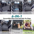 thumbnail image 4 of Chumajor Extensor de asiento trasero para perros, soporta 400 libras, funda impermeable para asiento de coche para perros, parte inferior dura, desmontable, 600D resistente a los arañazos, antidesliza, 4 of 5