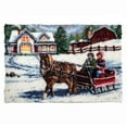 thumbnail image 1 of Winter Sleigh | Rug Making Latch Hooking Kit, 1 of 9