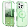 thumbnail image 1 of Dteck Magnetic for iPhone 16 Pro Case Full-Body Built-in Screen Protector, Compatible with MagSafe, Military Drop Proof 16 Pro Phone Cover,Green, 1 of 6