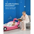 thumbnail image 4 of Inflatable Kids Bed, Toddler Travel Bed with Sides, for Camping, Traveling, Hotel, or Home Use, Hand Pump Included (Pink), 4 of 6