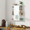 thumbnail image 4 of Gymax Bathroom Wall Medicine Cabinet Wall Mounted Storage Organizer w/ Mirror Door, 4 of 10