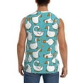 thumbnail image 4 of Pofeuu Cartoon Funny Goose Print Men's Muscle T-Shirt, Sleeveless, Muscle Tank, Classic Muscle Tee Top For Men Casual Sleeveless Muscle T-Shirt Trendy Clothes-X-Large, 4 of 7