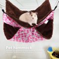 thumbnail image 4 of Pink Rabbit Double Layer Interlayer Warm Hammock Hanging Bed House Sleeping Bag for Squirrel Small Pets, 4 of 7