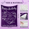 thumbnail image 4 of Birthday Gifts for Women, Birthday Gifts for Women Friendship, Unique Happy Birthday Gifts for Her Mom Grandma Wife, Best Birthday Gift Ideas, Happy Birthday Decorations Throw Blanket 50"x60"(Green), 4 of 5