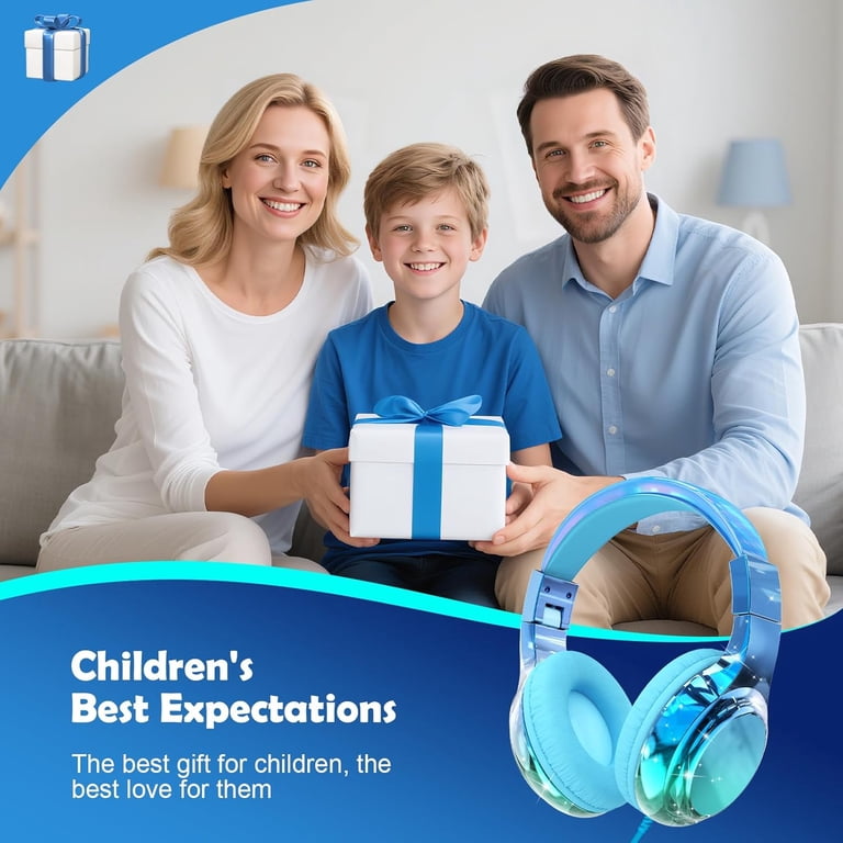 Qearfun Kids Wired Headphones with Dual Volume Limit photo 2