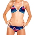 thumbnail image 2 of Starry Sky Flamingo Detachable Sponge Adjustable Strap Bikini Set Two-Pack Swimsuits for All Occasions, 2 of 6