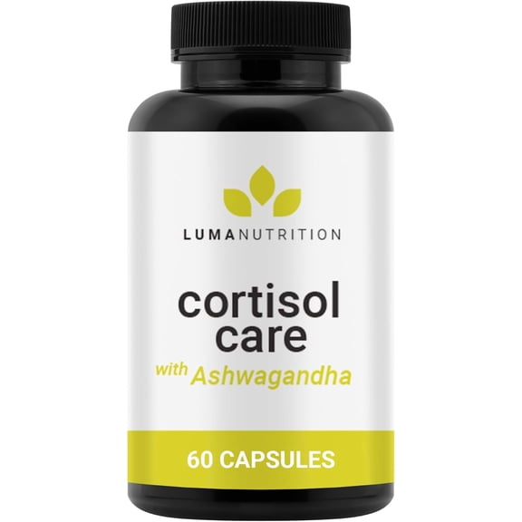 Luma Nutrition Cortisol Supplement - Ashwagandha Supplement   L-Theanine - Cortisol Reducer/Manager - 60 Capsules