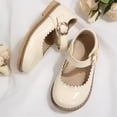 thumbnail image 6 of Rexoro Girls Mary Janes Dress Shoes Faux Patent Leather Hook Loop Toddler Flats for Wedding Party, 6 of 7