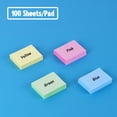 thumbnail image 4 of 50 mini notas adhesivas de 1,5 x 2 pulgadas, pequeñas notas autoadhesivas, pequeñas almohadillas a granel para oficina, escuela, hogar, 100 hojas/bloc, 4 colores pastel, rosa, amarillo, verde, azul, 4 of 5