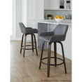 thumbnail image 6 of LumiSource Brown Daniella 26" Fixed-Height Counter Stool - Set of 2, 6 of 11