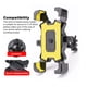 thumbnail image 5 of Bearachild Soporte de teléfono para bicicleta, soporte de bicicleta ajustable antideslizante de 4,5-6,8 pulgadas, accesorio de soporte de montaje portátil Electrónica Amarillo para manillar, 5 of 6