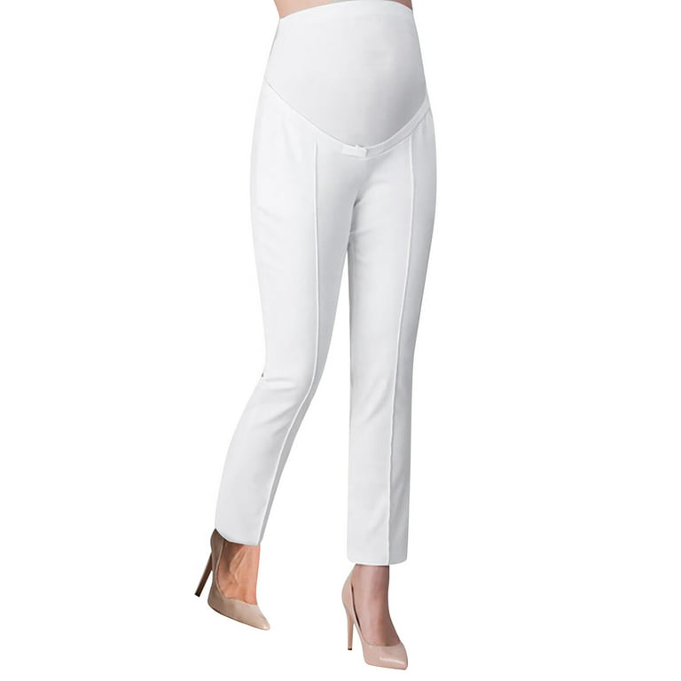 Cptfadh Maternity Pants Comfortable Stretch Over Bump Women Pregnancy  Casual Capris For Work Maternity pants