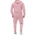 thumbnail image 6 of GrmtClth Mens Sweatsuit Set 2 Piece Casual Gym Tracksuit Set Athletic Elastic Waist Sweatpants Outfits for Men Pink XXL, 6 of 6