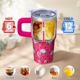 thumbnail image 6 of 20OZ Flamingo Lover Tumbler with Handle Insulated Coffee Mug Gifts for Women Perfect for Birthday Christmas Presents Office Work Travel Outdoor Picnics Gatherings, 6 of 6
